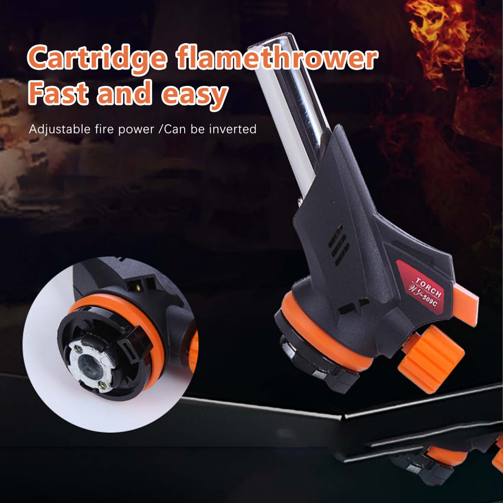 Reversible Gas Torch Camping Butane Reverse Bumner Welding Fire MakerFlame Gun Cooking Lighter EquipmentBBQ Grill