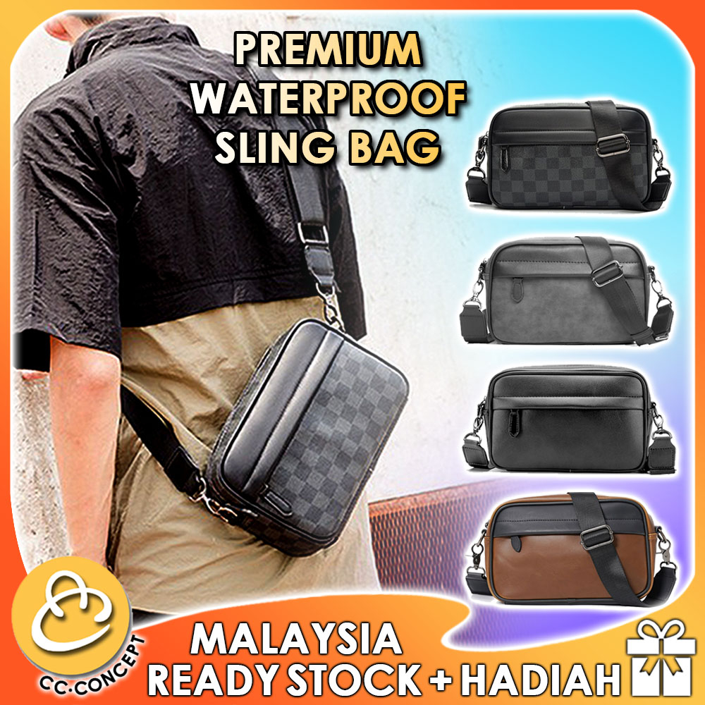CC CONCEPT Waterproof Man Men Sling Bag PU Messenger Bag Crossbody Bag Shoulder Bag Beg Silang Beg Sandang Lelaki