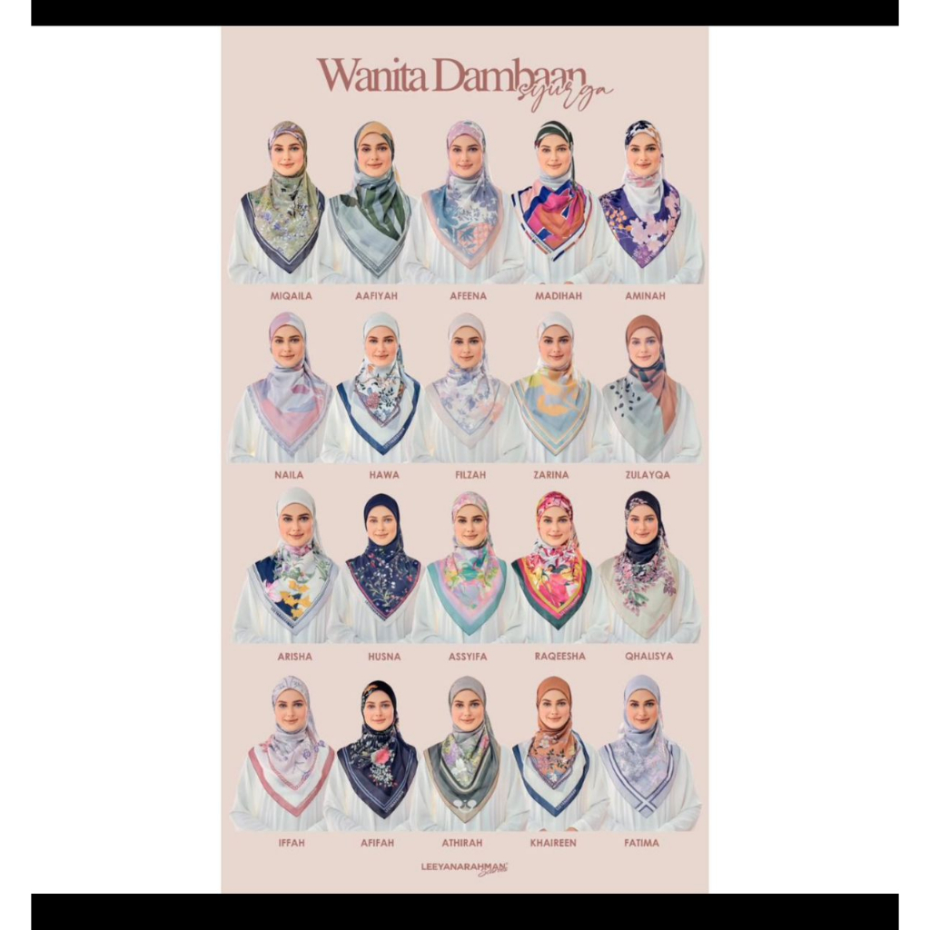 TUDUNG BAWAL LEEYANARAHMAN SCARVES WANITA DAMBAAN SYURGA
