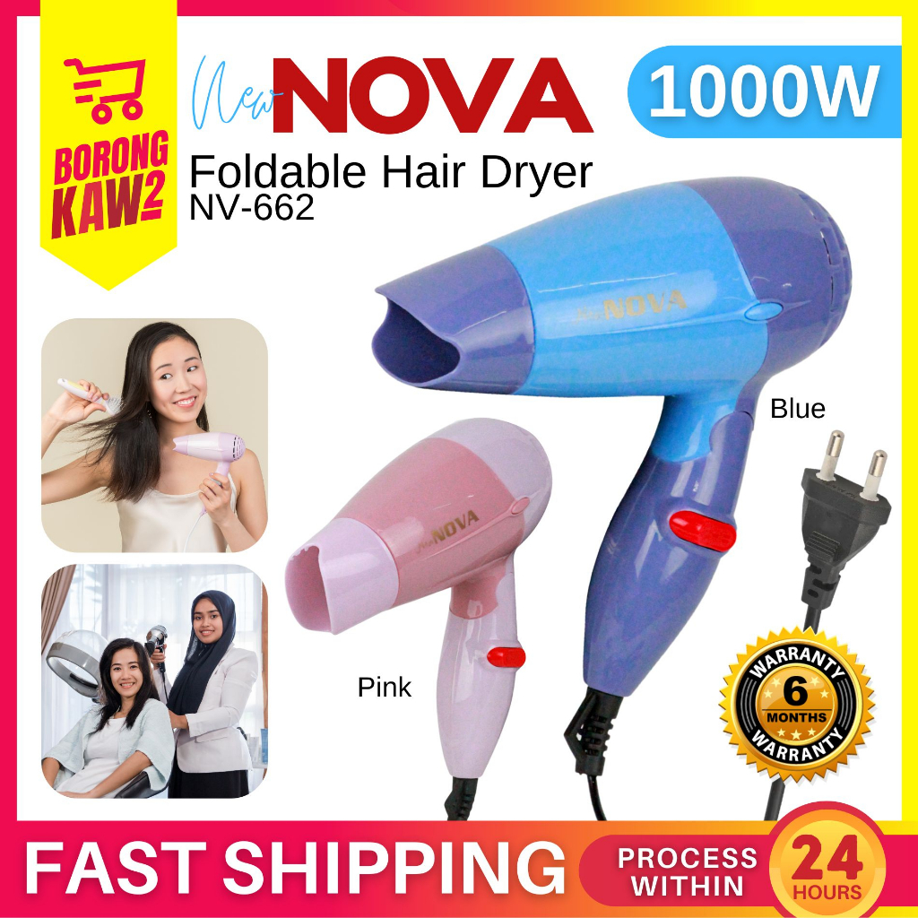 Mini Portable Foldable Blow Hair Dryer Hairdryers Bathroom Outdoor Travel Air Drying 1000w 220V ( NV-662 )