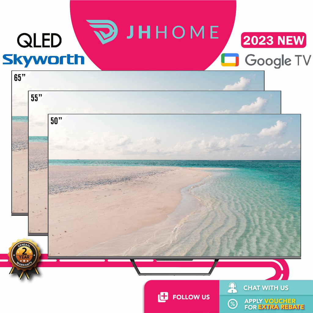 Skyworth QLED 4K UHD Google TV SUE8000 Series | 65 Inch 65SUE8000 | 55 Inch 55SUE8000 | 50 Inch 50SUE8000 | HDR 10+