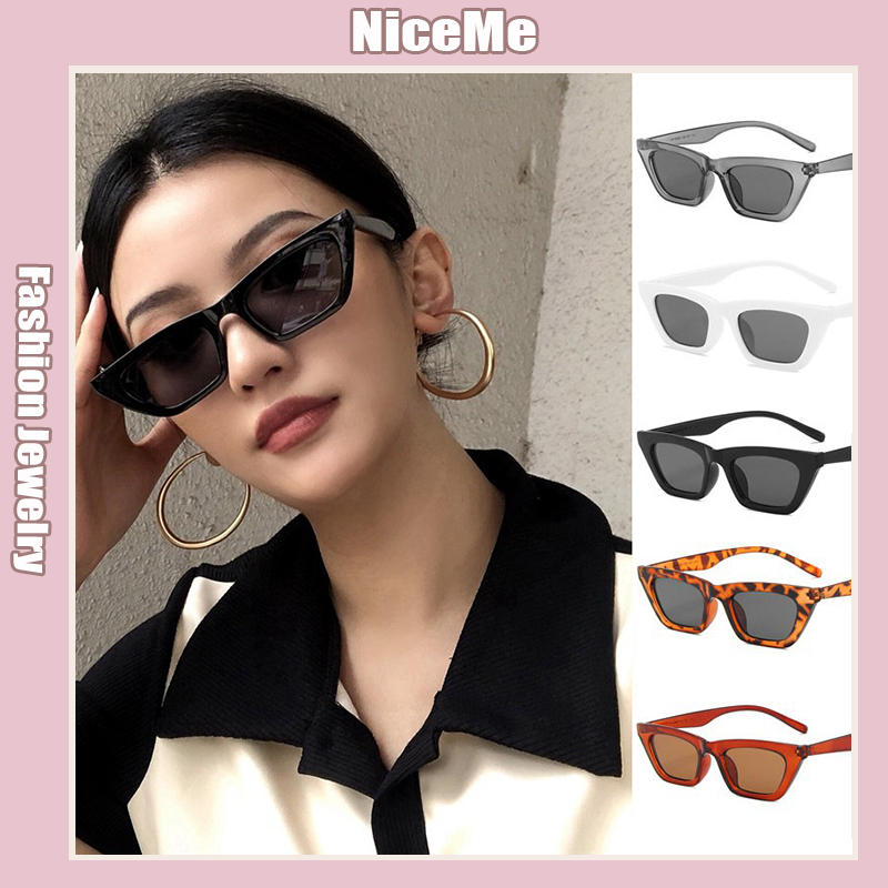 【READY STOCK AT MALAYSIA】Jennie Same Style Sunglasses Female 2023 New European And American Retro Small Frame Korean Fashion Cat Eye Glasses