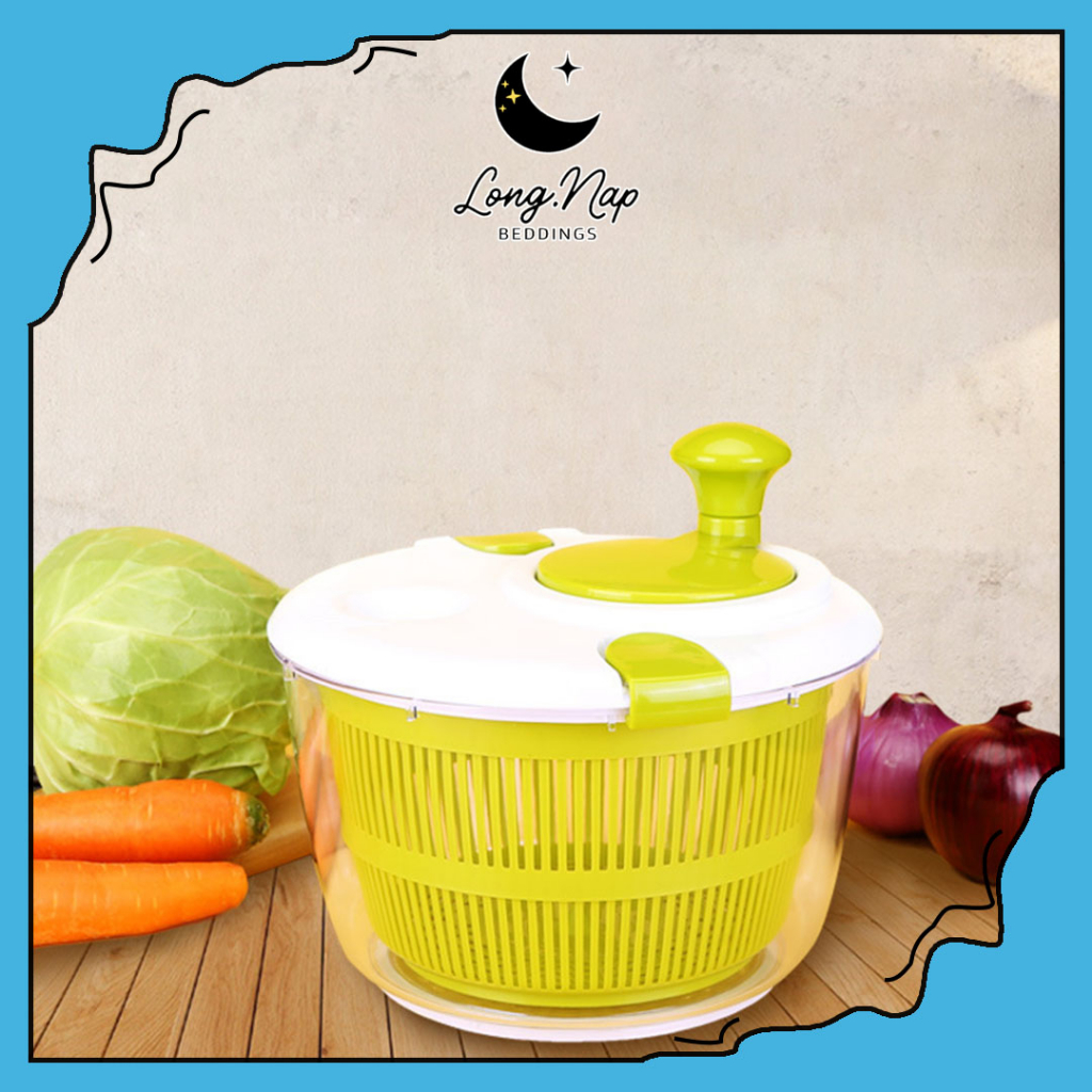 SALAD SPINNER PEMUTAR SALAD WASHING SALAD CUCI SALAD DEHYDRATOR DRYING SALAD WATER DRAIN BASKET