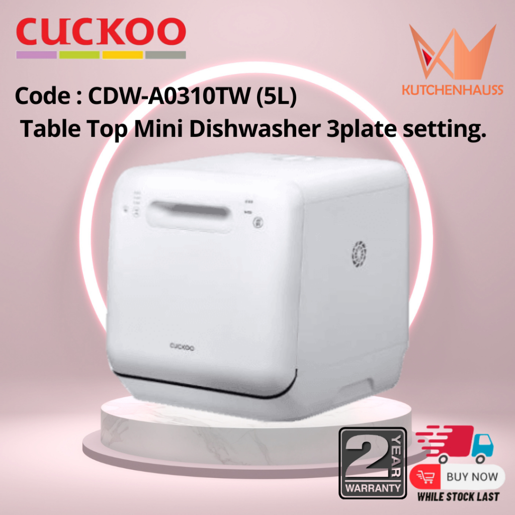 CUCKOO Mini Table Top Dishwasher CDW-A0310TW (5L) / KUTCHENHAUSS