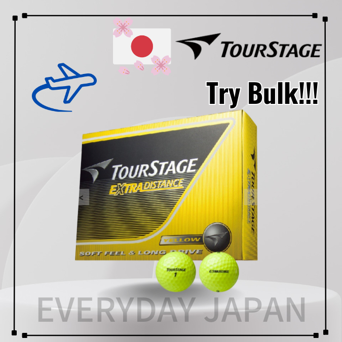 BRIDGESTONE TOURSTAGE EXTRA DISTANCE Golf Ball Yellow 1 Dozen(12 Golf Balls) ［from JAPAN］