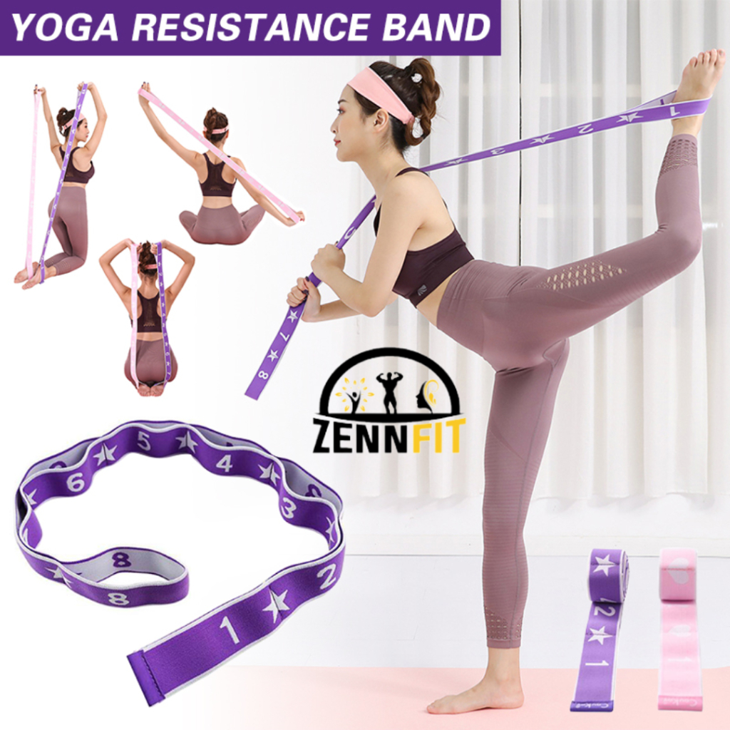 Professional Yoga Belt Gymnastics Stretch Resistance Band Indoor Gym Elastic Band Fitness Training Equipment