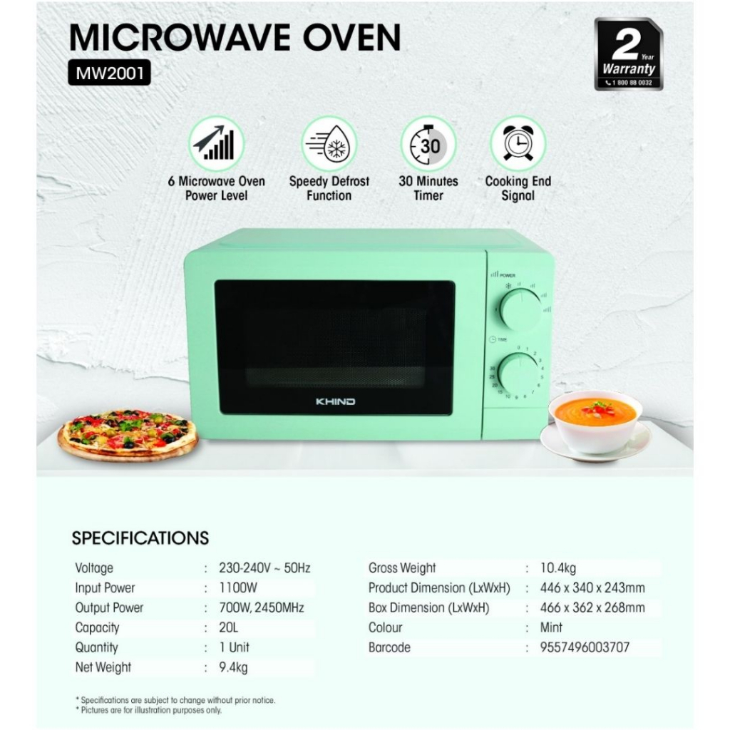 Khind Microwave Oven (20L) MW2001