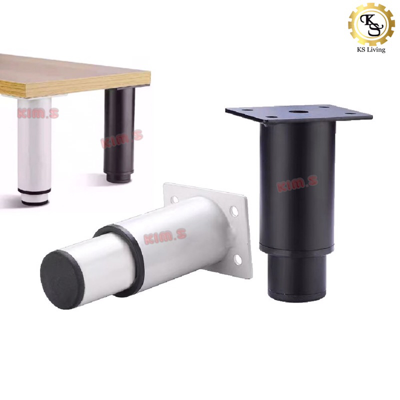 Kim.S Heavy Duty Solid Metal Adjustable Furniture Cabinet Floor Sofa Feet Height Cabinet Leg Retractable Kaki Stand