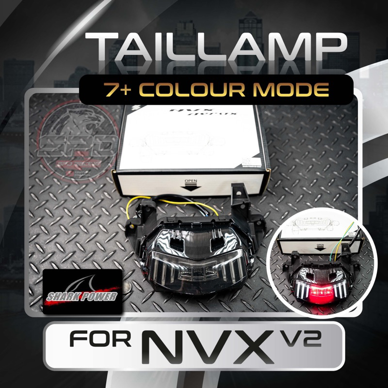 Tail Lamp LED Shark Power for NVX V2ï¼7+ modesï¼