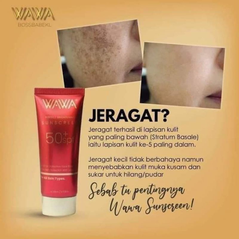 sunscreen wawa SPF 50 original ship from sabah 🔥 hot selling item 🔥