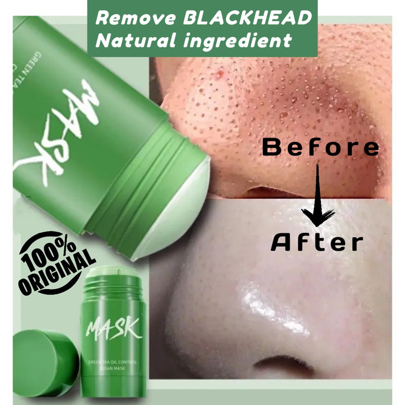 Green Tea Stick Cleansing Mud Mask Remove Blackheads Pore Reduce Acne Blackheads Moisturizing