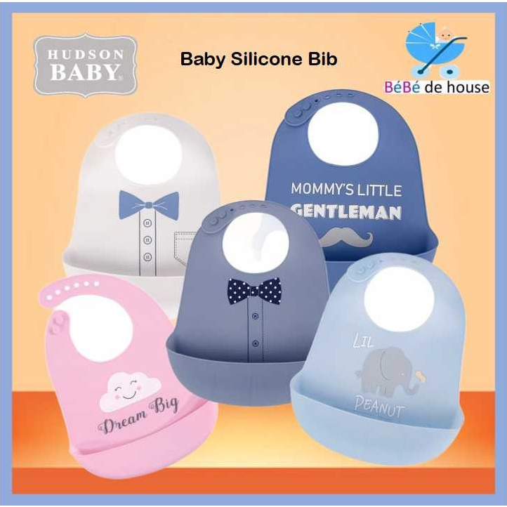 Hudson Baby Soft Silicon Bib ( 1 pcs per pack )