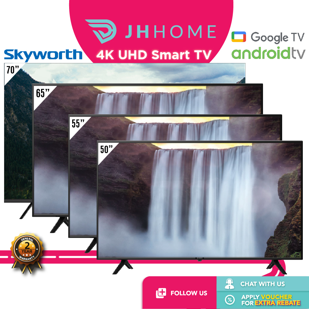 Skyworth 4K Android TV Smart TV 65SUC6500 | 55SUC6500 | 50SUC6500 | 70 Inch 4K Google TV 70SUE7600 | DTS Studio Sound