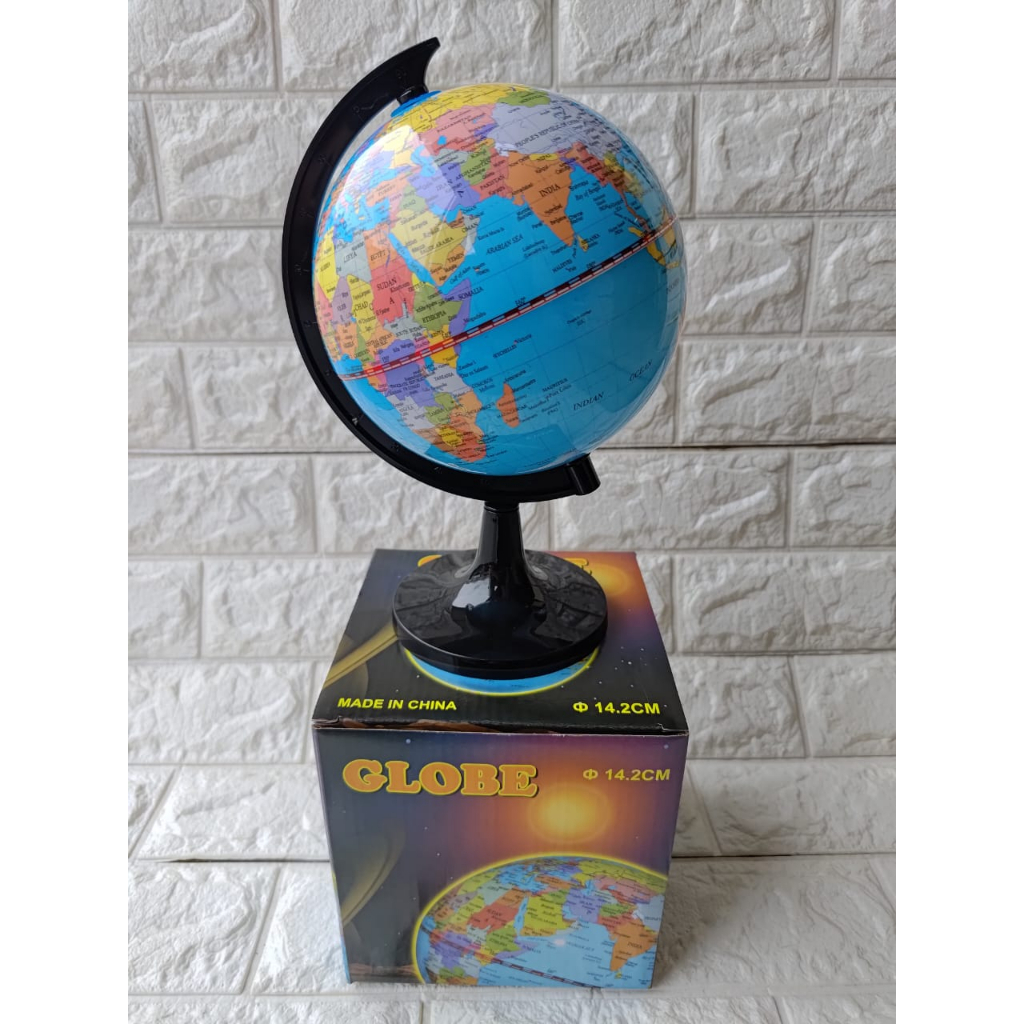 Stok Sedia Globe Global 14.2cm /Global Globe 14.2cm Educational World Globe for School Office & Home