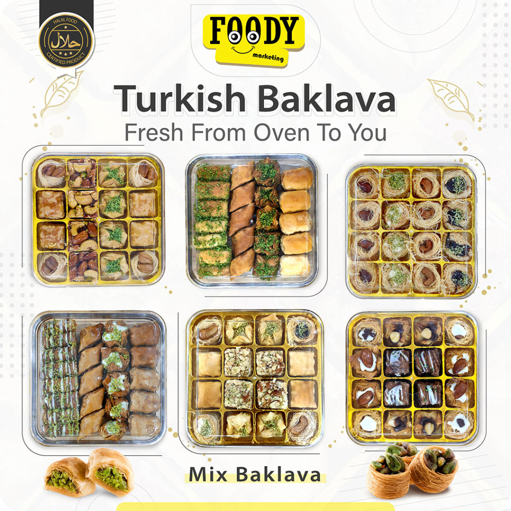 Turkish Baklava Sweet Mix Baklava | Assorted Baklava | Weekly Fresh Stock