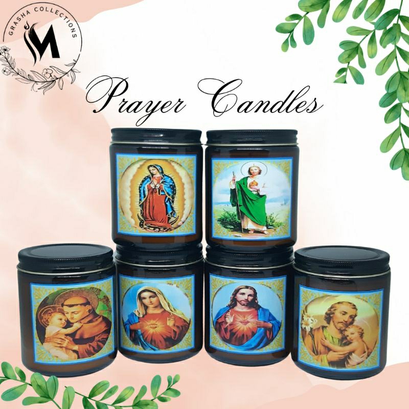 Religious Candle , Prayer Jar Candle, Catholic Art & Gift