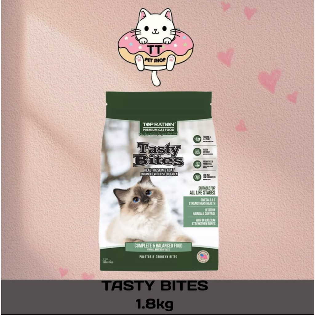 Top Ration Tasty Bites Dry Cat Food 1.8KG (All Life Stage)