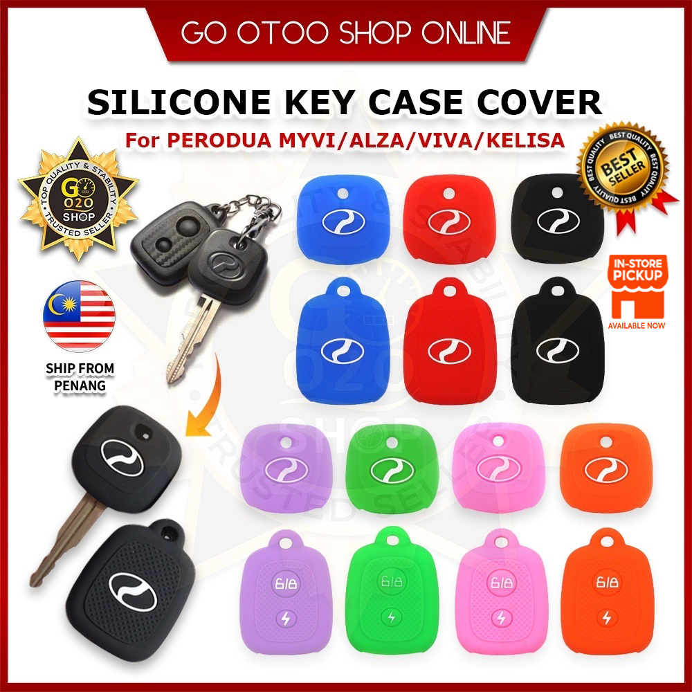 Perodua Myvi Alza Viva Kelisa Silicone Car Key Cover Remote Cover Kunci Sarung Kunci Kereta Casing Kunci Car Accessories