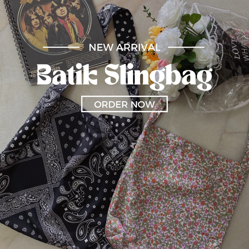 [RESTOCK] HANDMADE Batik Slingbag Crossbody Bag Messenger Bag Travel Bag Casual Bag Murah Viral (Batikbylisa)