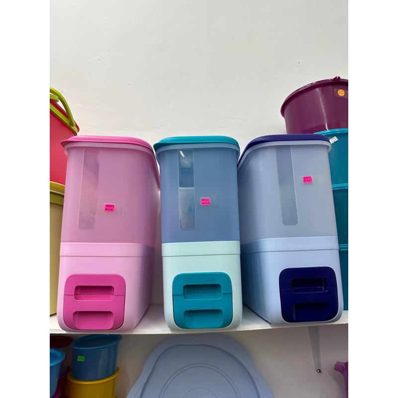 Rice smart Tupperware 10liter tuppy rice storage rice dispenser penyimpan nasi