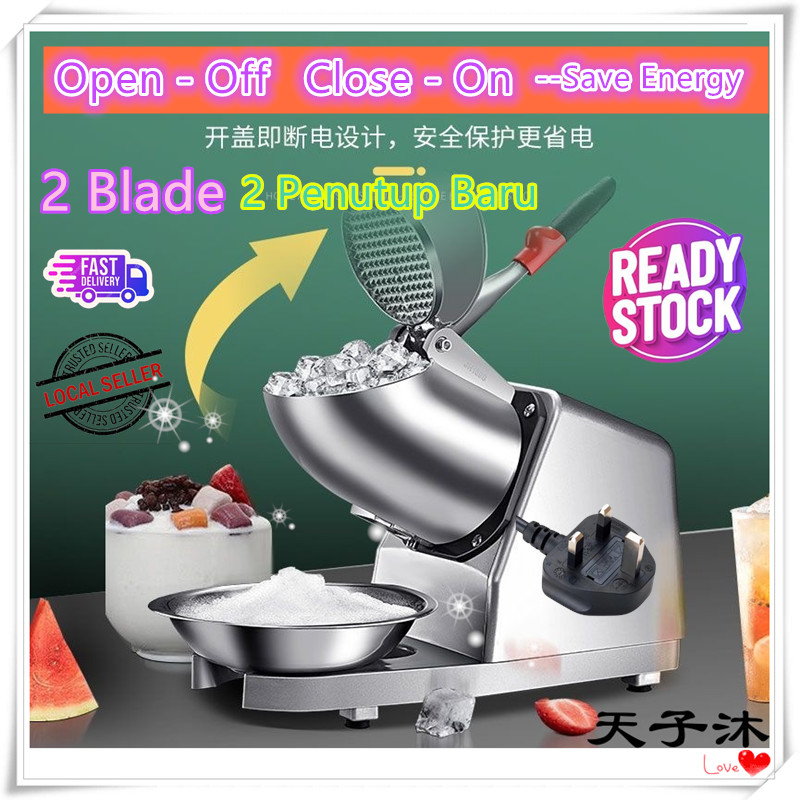 New 2 blade 2 Cover ice crusher machine ABC mesin ice shaver mesin ice Batu CENDOL snow ice smoothie ice kacang