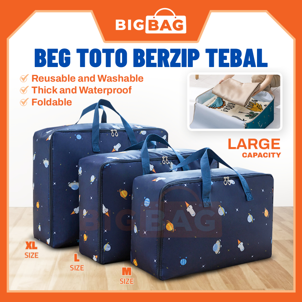 BIG BAG Beg Toto Berzip Comforter Bag Storage Bag Toto Narita Mattress Bag Bedsheet Quilt Storage Bag Blanket Beg Baju