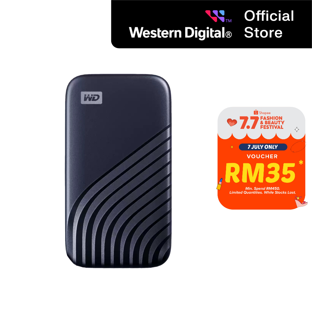 dækning så bevægelse WD My Passport SSD 500 GB NVMe Portable SSD External Solid State Drive -  Grey/Blue/Red/Rose Gold (500GB) | Shopee Malaysia