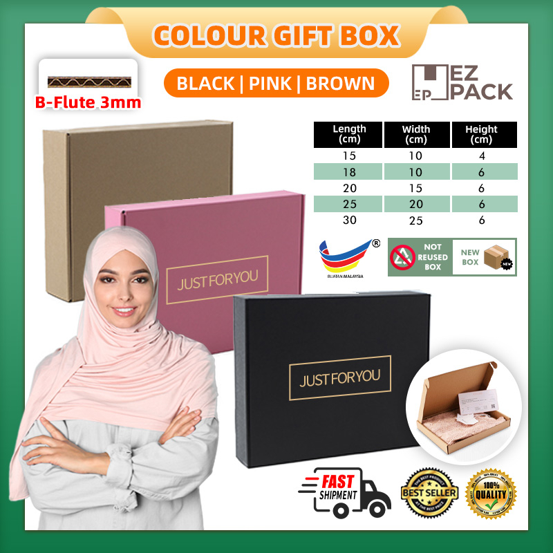 (Just For U) (EXTRA THICK !!)Color Pizza Box Kotak Craft Box Craft Paper Box Carton Box Packaging Box Packing Box Kotak