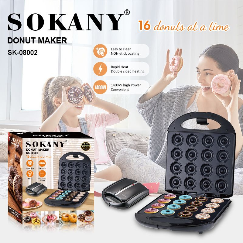 Mini Dount Maker 7 Hole,12Hole and 16 Holes Mini Donut Machine Electric Donut Maker Waffle Maker Sandwich Maker