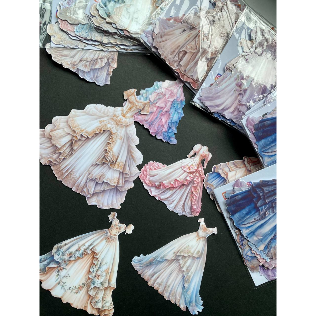 Victorian Dress Pastel Series Stickers Scrapbooking Decoration journal Aesthetics DIY