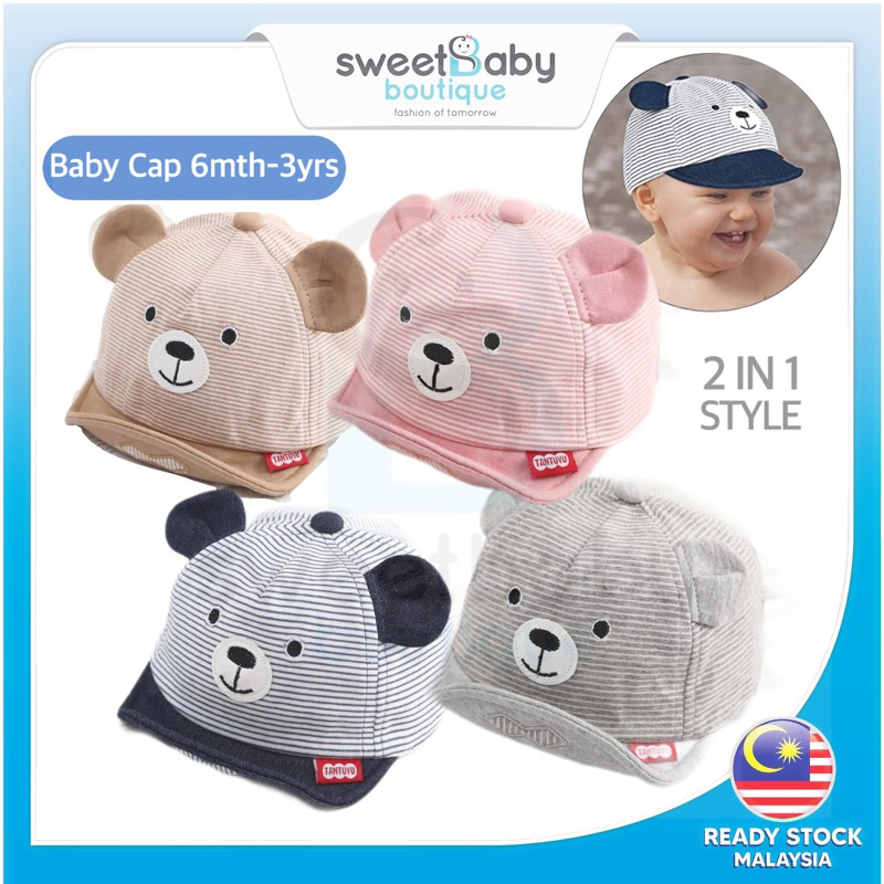 Baby Boy Cap Hat Cute Animal 3D Ear Korean Style Cartoon Kids Cap Children Hat Topi Bayi Mouse Design