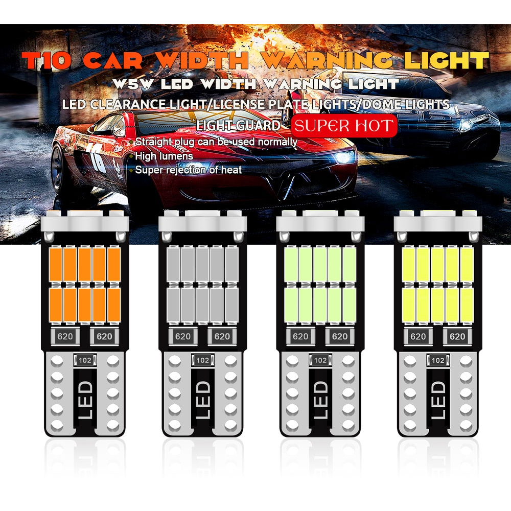 T10 Led Bulb W5W 194 168 501 Dome Light Peanut Bulb Car Interior Indicator Signal Light