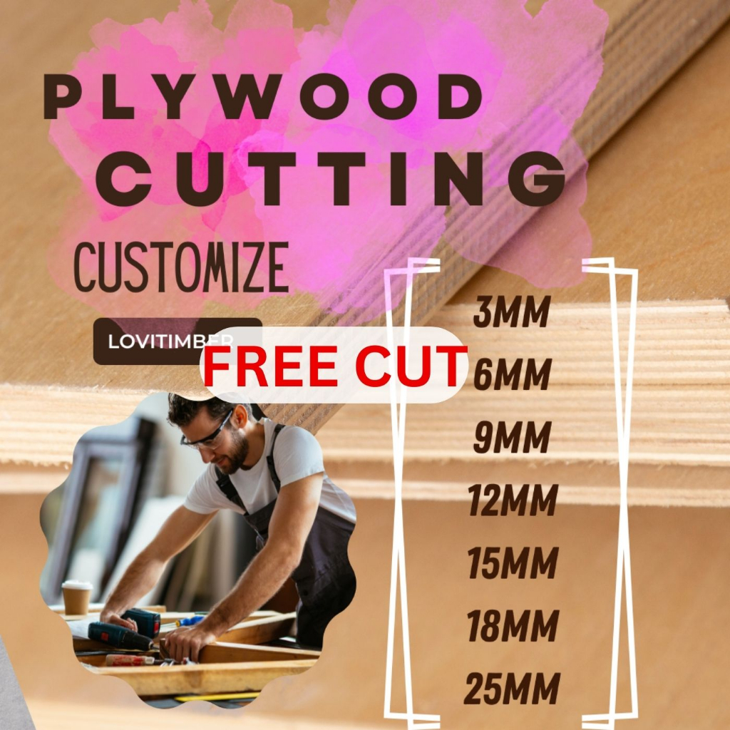 MURAH ☆Plywood berkualiti for customize only (Any size/special cut ) You Order us, We cut