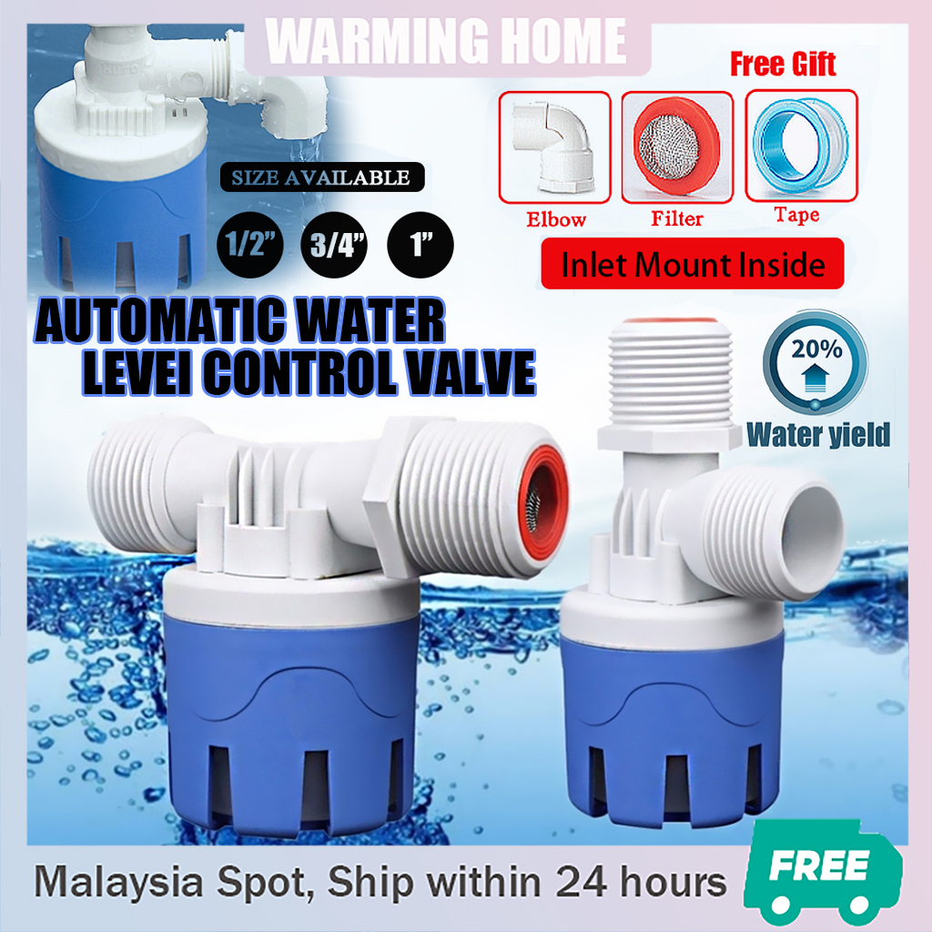 Automatic Water Level Control Valve Water Tank Float Valve Toilet Float Valve Top&Side Inlet Mount Pelampung Tangki Air