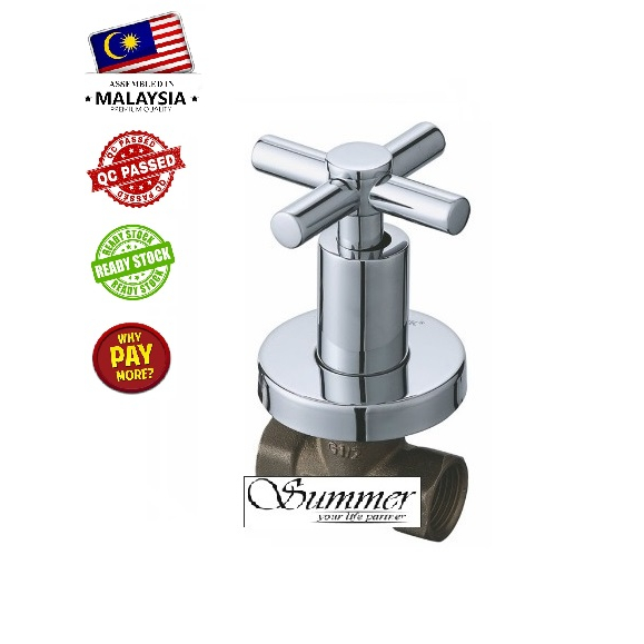 1/2" 3/4" Brass Quarter Turned /Full Turned Shower Stop Valve Stop Cock Injap Berhenti (Malaysia Local Assembly& QC)