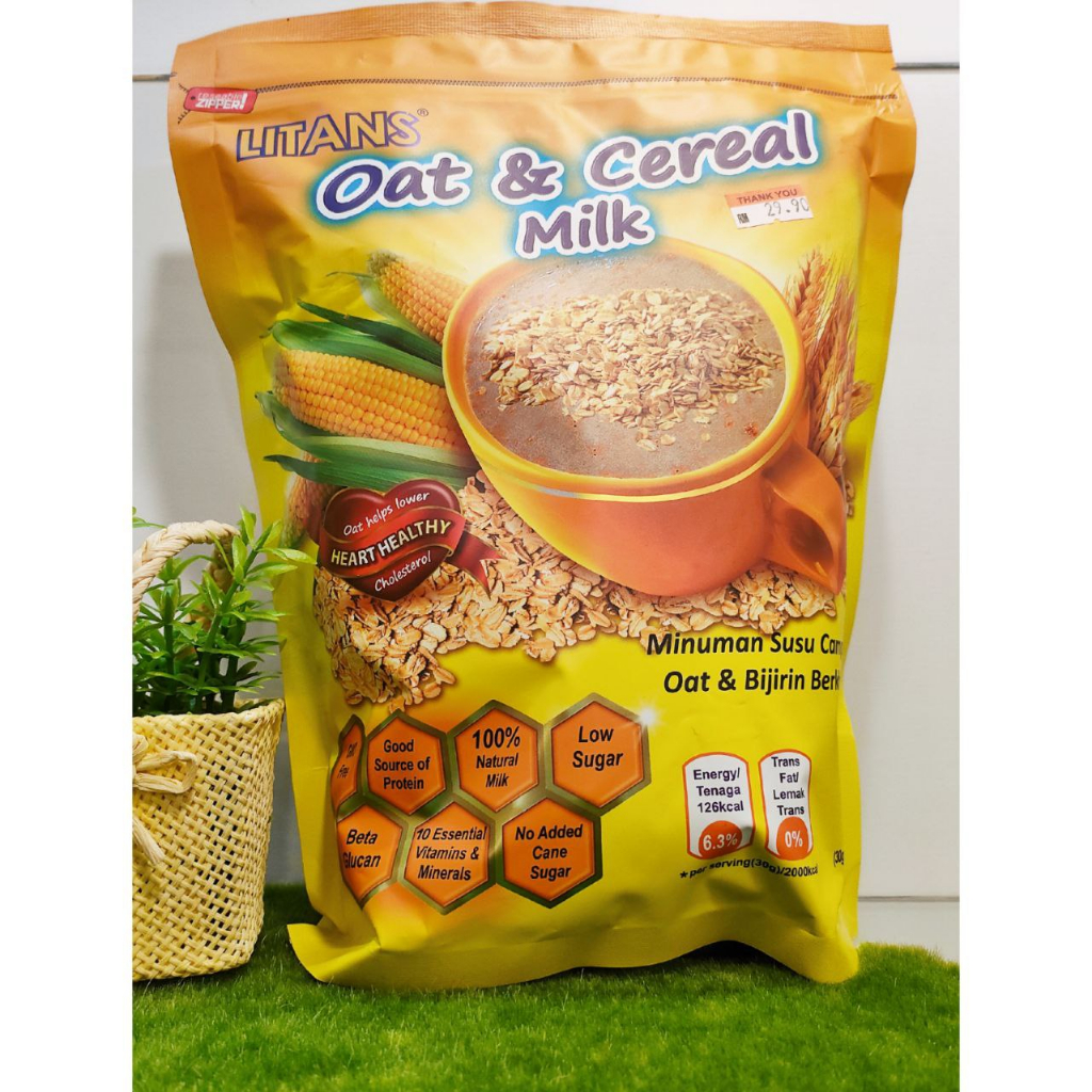 LITANS Oat & minuman susu bijirin (30gm x 15 Sachets) LITANS Oat & Cereal Milk Drink (30gm x 15 Sachets) LITANS燕麦和谷类牛奶饮料