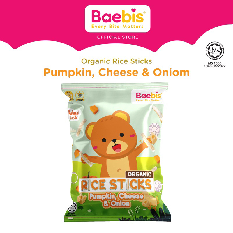 Baebis Organic Rice Stick (Pumpkin, Cheese&Oniom)