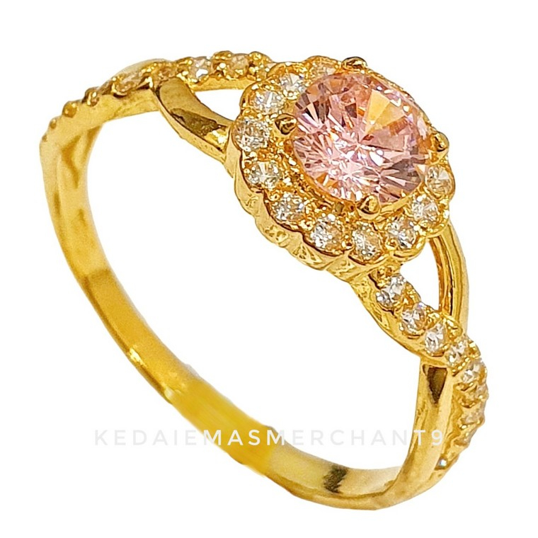 Merchant9 916 Gold Ring 6668 Pink