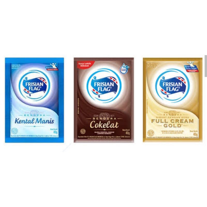 PRODUK INDONESIA HALAL FRISIAN FLAG GOLD 38G TRAVEL PACK SUSU BENDERA SUSU PEKAT MANIS SUSU COKELAT SUSU FULL CREAM GOLD