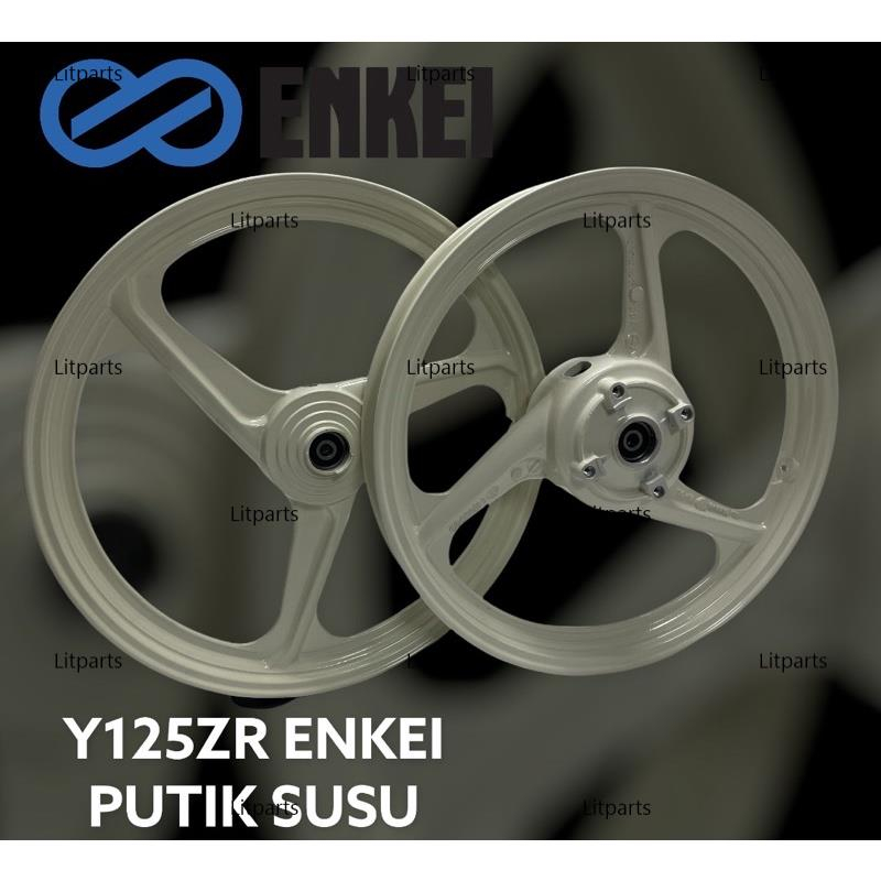 ENKEI Full Chop 303 3 Leg Kaki 3 Batang 1.40x17 / 1.60x17 Sport Rim White Y125 Y125Z Y125ZR 125Z 125ZR LC135-5S