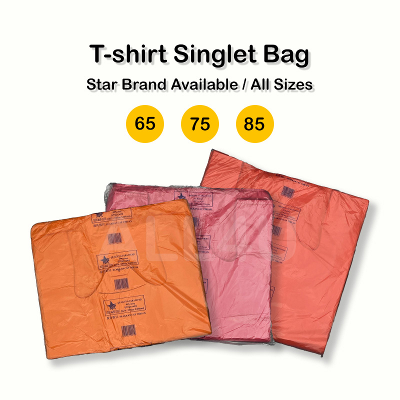 Star Brand T-shirt Plastic Bag Singlet Plastic Bag Plastik Tangkai Murah Beg Plastik Tangkai Murah Large Size