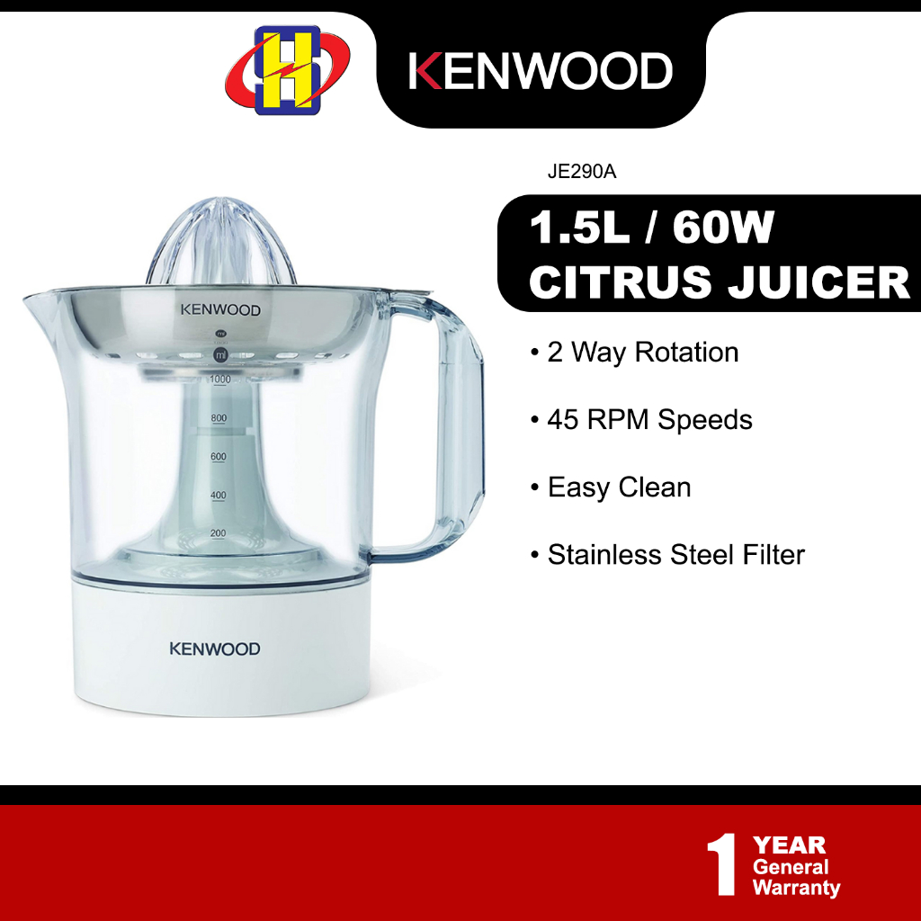 Kenwood Citrus Juicer (1.5L/60W) 2 Way Rotation Citrus Juicer Fruit Extractors JE290A