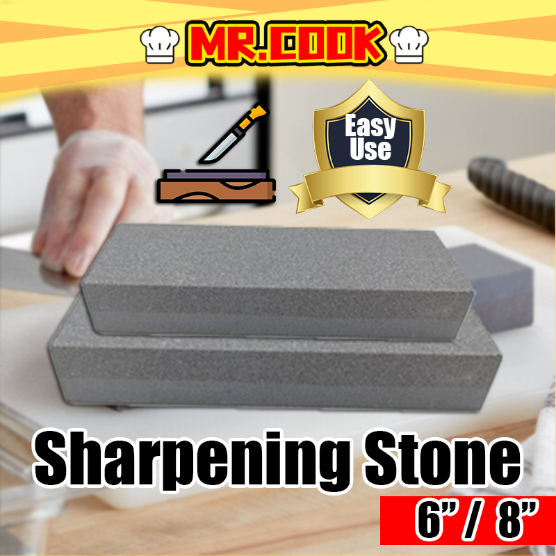 [MR.COOK] Batu Asah Sharpening Stone Knife Asah Pisau Pisau Parang Sabit Sharpening Stone Knives Sharpener 6'' 8''