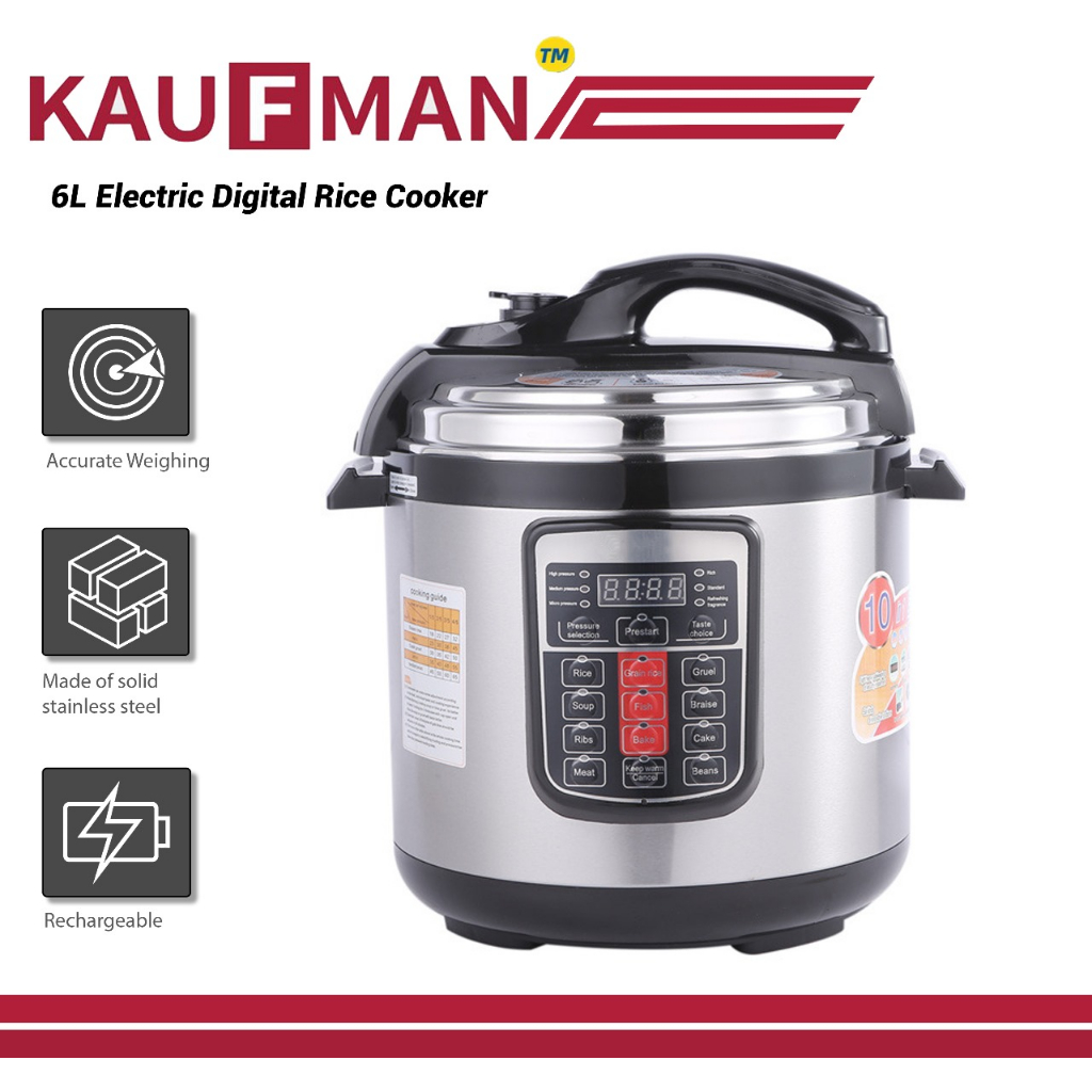 🔥🔥ready stock dessini kenwood Pressure Cooker Stainless Steel Pot Rice Cooker (6L 8L)Malaysia plug