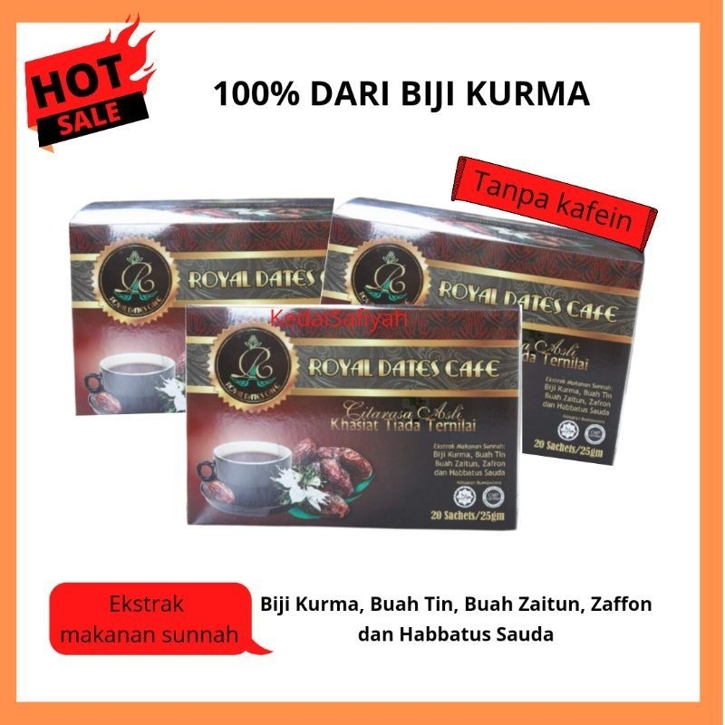 KOPI BIJI KURMA(ROYAL DATES CAFE)exprd 2026 PROMOSI HARGA RAHMAH KOPI TANPA KAFEIN