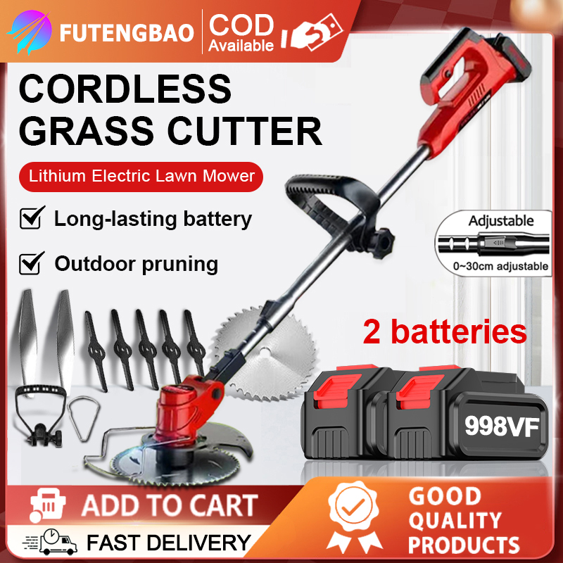 Grass cutter498VF/698VF/998VF Rechargeable Cordless Lawn Mower Mower Lawn Trimmer Portable mesin rumput bateri potong
