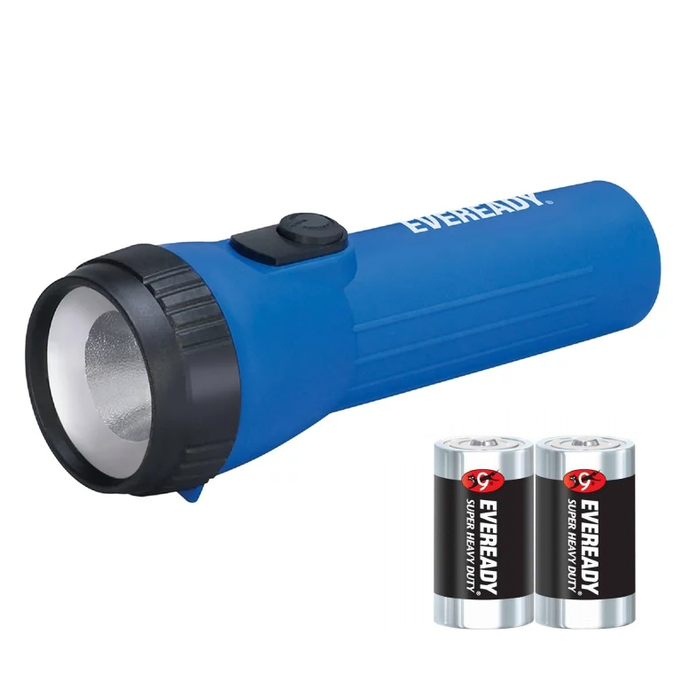 EVEREADY LC1L2A (AA BATTERY) / LC1L2D (D BATTERY) LED TORCH LIGHT FLASH LIGHT WITH 2X BATTERIES