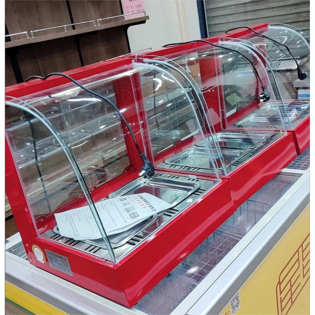 Commercial Food Warmer Display Pemanas Makanan Warmer Showcase Food Warmer Hot Pastry for Fried Chicken for Pizza,Brea