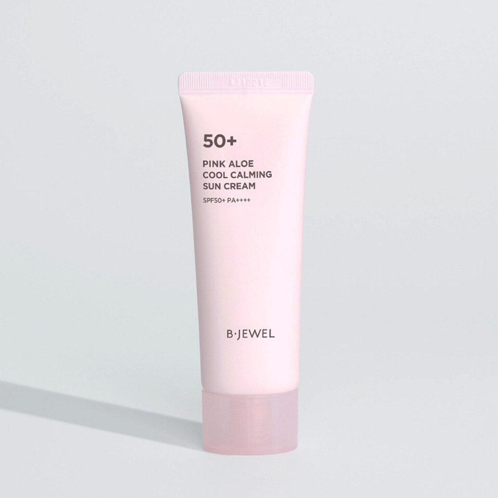 (EXP: 11/2024) B.JEWEL Pink Aloe Cool Calming Sun Cream (SPF50+ PA++++) UV Protection Sunscreen (40ML) No Oily