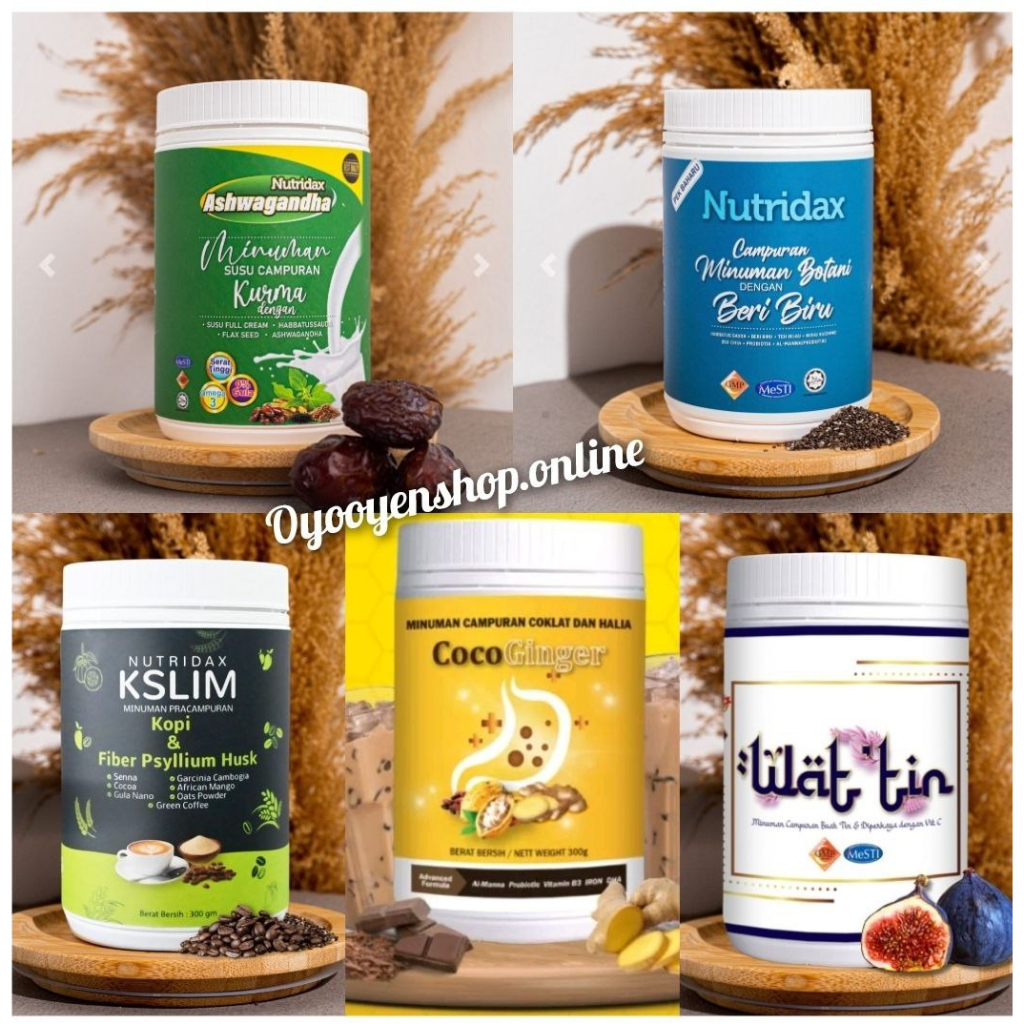 NUTRIDAX MINUMAN PENAWAR PENYAKIT - NUTRIDAX TEH BERI, ASHWAGANDHA, WAT'TIN, KSLIM, COCO GONGER - Ready stock + freegift
